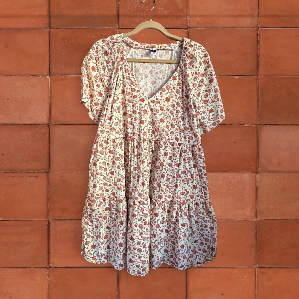 Old Navy Floral Print Fall Autumn Swing Dress